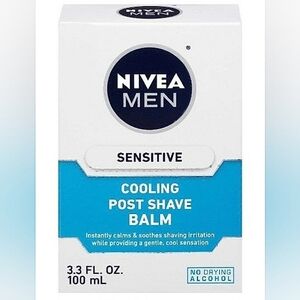 Nivea Men Sensitive Cooling Post Shave Balm 3.3 Fl Oz Pack of 2 No Alcohol